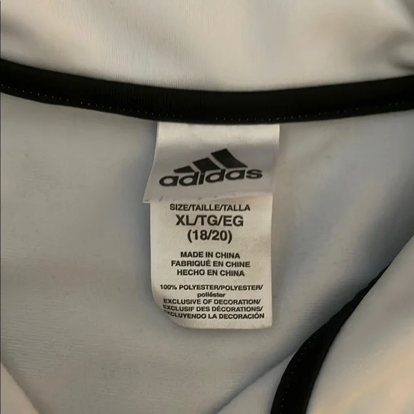 Adidas Classic White Jacket with Black Accents - Picture 2 of 5